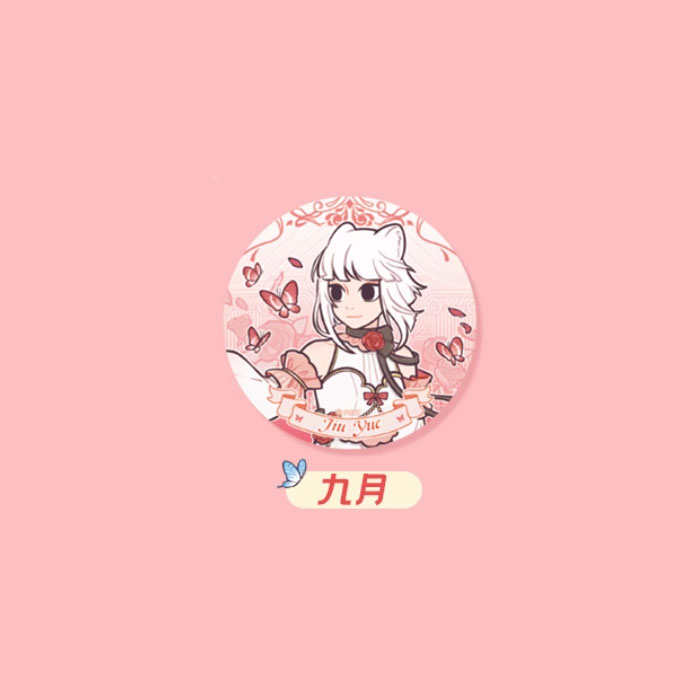 【周边】非人哉 · 梦蝶系列：马口铁徽章盲盒 九月 徽章