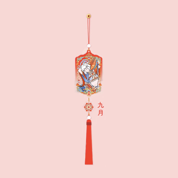 【周边】非人哉 × 敦煌画院 伎乐飞天系列：亚克力挂件盲盒 九月 挂件
