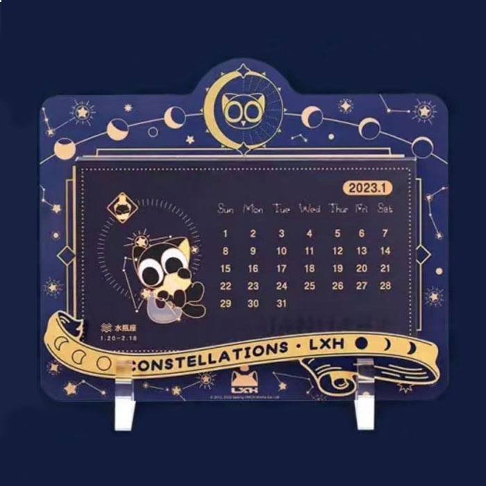 【周边】罗小黑 · 十二星座系列：亚克力年历 台历