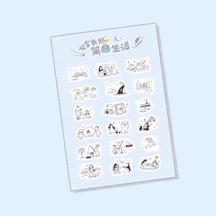 【周边】从今天起简画生活 包装&赠品 冰雪世界 贴纸