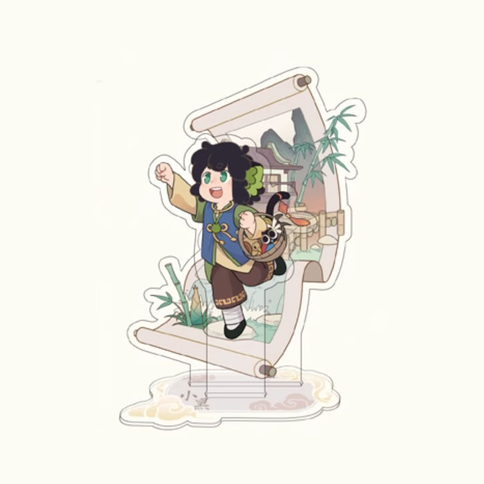 【周边】罗小黑战记2 寻踪系列：亚克力双插立牌 小黑A款 立牌