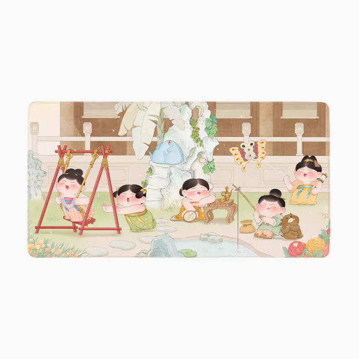 【周边】胖脸吉祥：鼠标垫 · 400mm款 春日游园图 鼠标垫（400mm款）