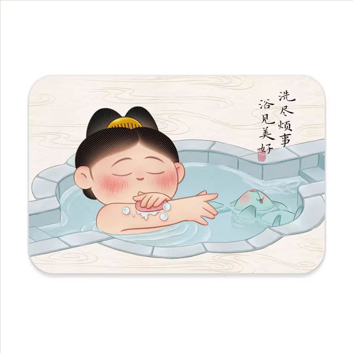 【周边】胖脸吉祥：防滑吸水地垫（50*80cm） 浴见美好 地垫
