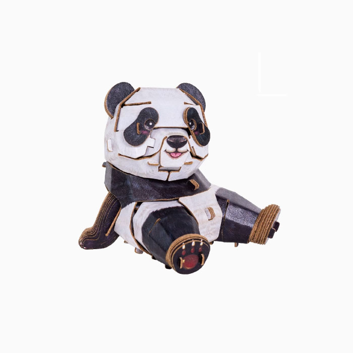 【周边】中国国家地理 × 梦巴格 萌仔茶话会系列：立体拼插纸模 熊猫 纸模