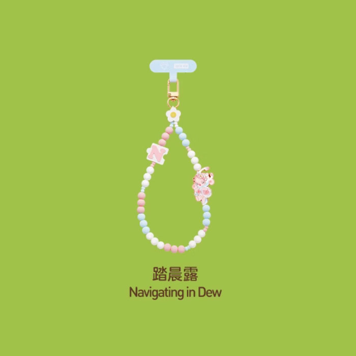 【周边】泡泡玛特 · 小手拉小手 Hand In Hand 系列：手机挂链盲盒 踏晨露 Navigating in Dew 挂链