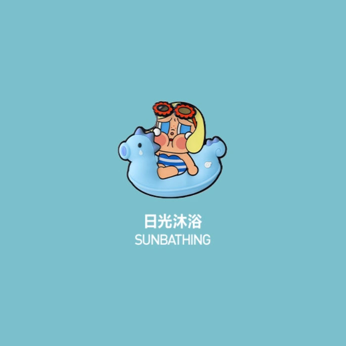【周边】CRYBABY · Vacation Mode On系列：冰箱贴盲盒 日光沐浴 冰箱贴