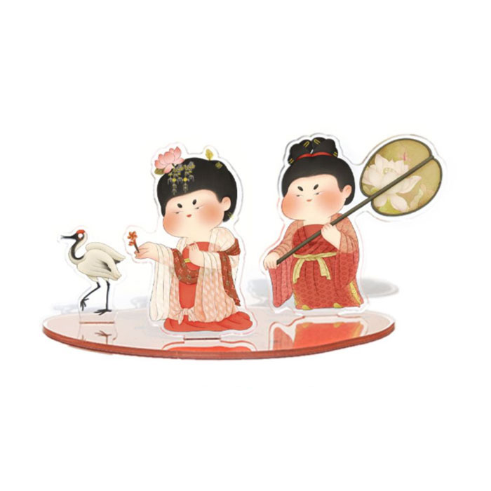 【周边】胖脸吉祥 · 簪花仕女系列：立牌 簪花一起嗨 立牌