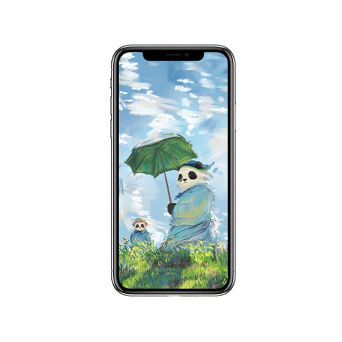 【周边】滚阿滚 · 名画系列：手机壁纸 撑洋伞的滚滚 手机壁纸