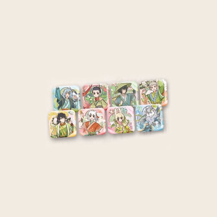 【周边】非人哉 · 春生万物系列：收藏卡 包装&赠品 方形冰箱贴 冰箱贴（8枚）