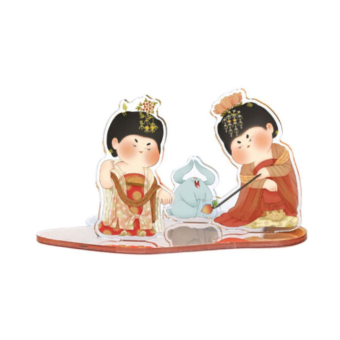【周边】胖脸吉祥 · 簪花仕女系列：立牌 簪花一起吃 立牌
