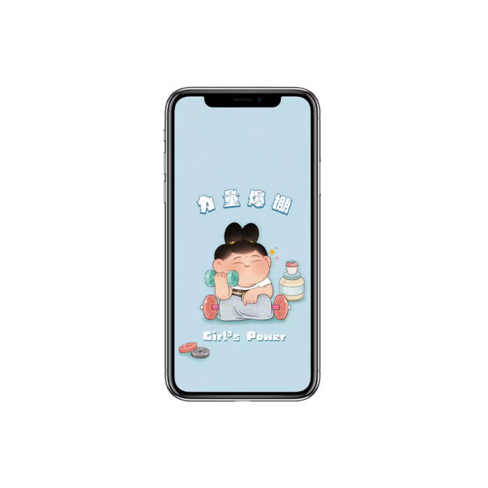 【周边】胖脸吉祥：手机壁纸 力量爆棚 手机壁纸