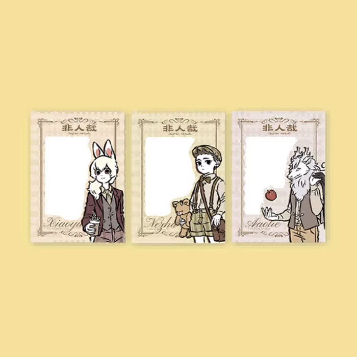 【周边】非人哉官方设定集（新装重制版） 包装&赠品 单人立绘透卡（3张） 卡片