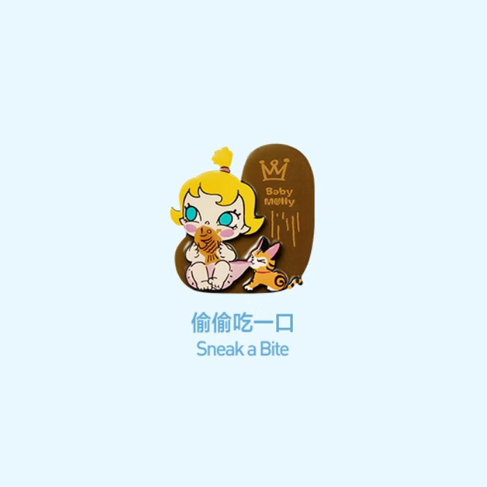 【周边】Baby Molly · 喵趣横生系列：大头陶瓷杯 偷偷吃一口 Sneak a Bite 冰箱贴