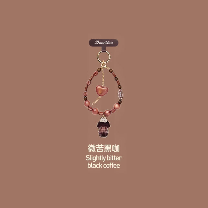 【周边】泡泡玛特 · Dimoo world 心动特调系列：盲盒手机挂链 微苦黑咖 Slightly bitter black coffee 挂链