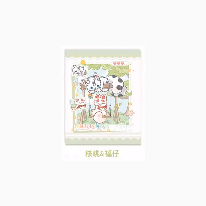 【周边】有兽焉 · 神兽餐厅系列：伪拍立得盲盒 核桃&福仔 卡片