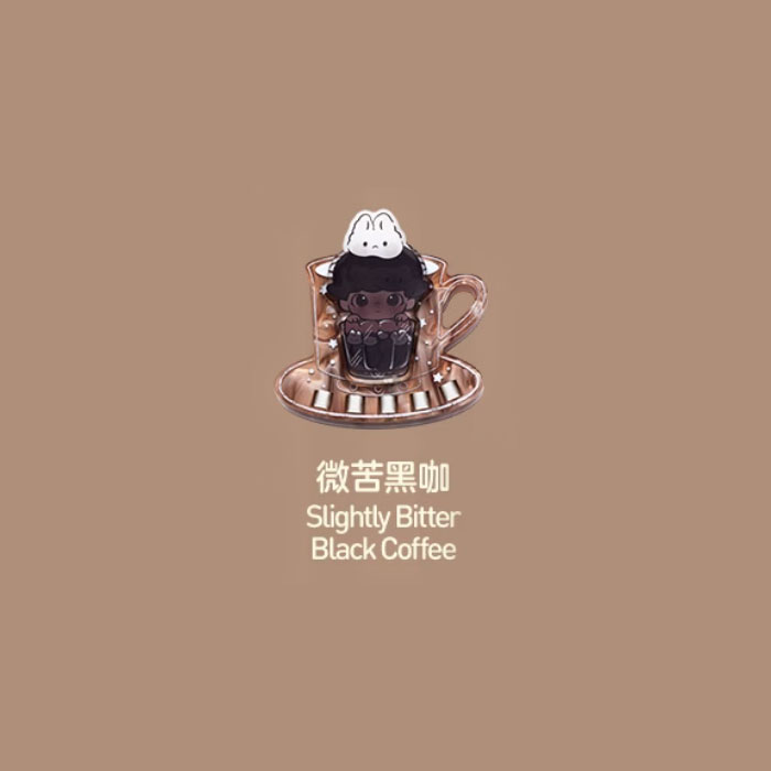 【周边】泡泡玛特 · Dimoo world 心动特调系列：盲盒亚克力冰箱贴夹子 微苦黑咖 Slightly Bitter Black Coffee 冰箱贴