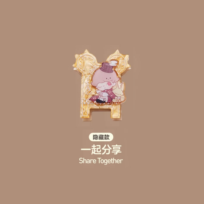 【周边】泡泡玛特 · Dimoo world 心动特调系列：盲盒亚克力冰箱贴夹子 隐藏款 一起分享 Share Together 冰箱贴