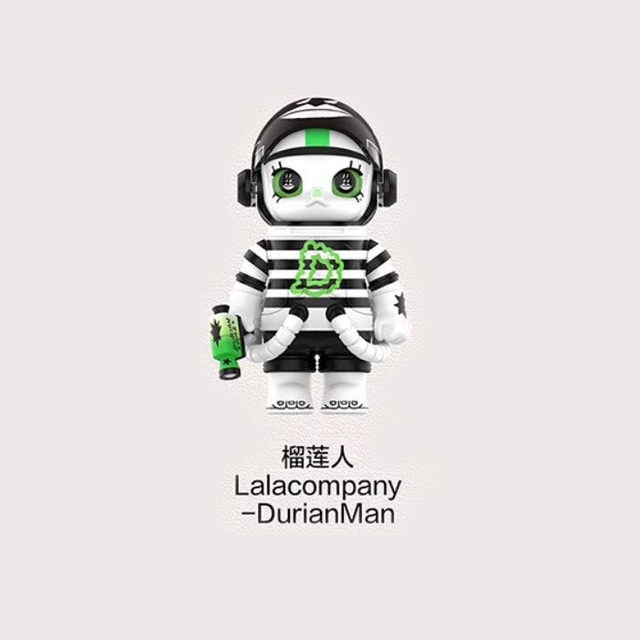 【周边】MEGA SPACE MOLLY系列：100% 周年系列4 玩偶 榴莲人 Lalacompany -DurianMan 手办（常规款）