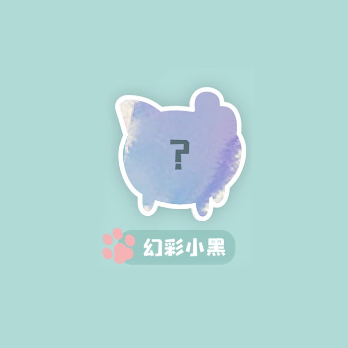 【周边】罗小黑 · 漫步系列：可动盲盒 09 幻彩小黑 手办（隐藏款）