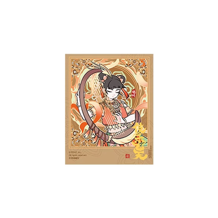 【周边】非人哉 × 敦煌画院 伎乐飞天系列：伪拍立得盲盒 哪吒 卡片
