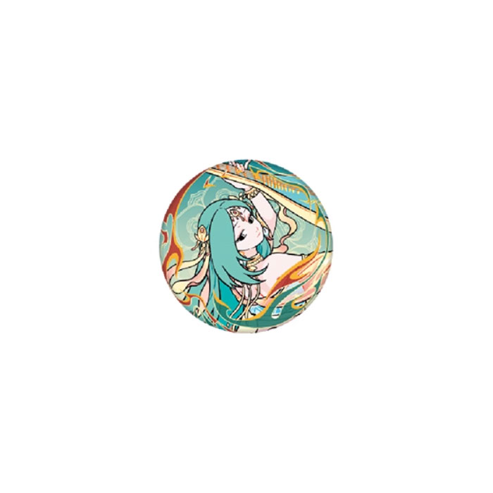 【周边】非人哉 × 敦煌画院 伎乐飞天系列：马口铁徽章盲盒（圆形） 隐藏款 精卫 徽章