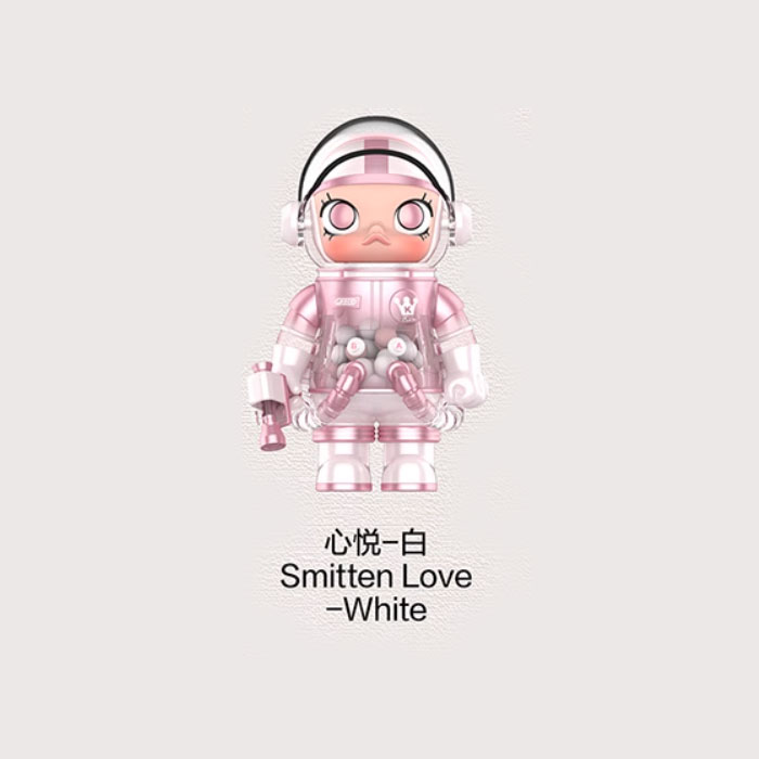 【周边】MEGA SPACE MOLLY系列：100% 周年系列4 玩偶 心悦-白 Smitten Love -White（异色款）