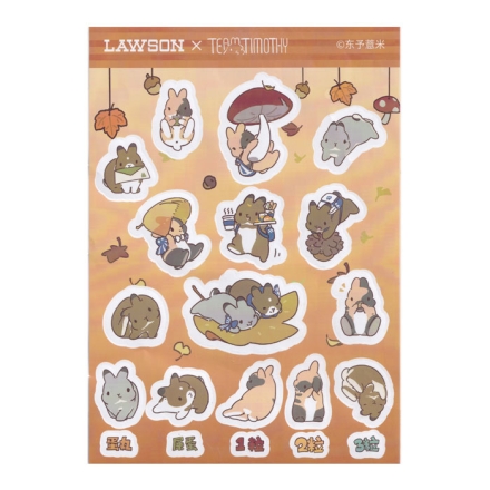 【周边】罗森 × 提摩西小队：联动贴纸 贴纸（外卖渠道）