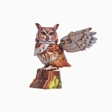 【周边】中国国家地理 × 梦巴格 飞鸟集系列：立体拼插纸模 美洲雕鸮 纸模