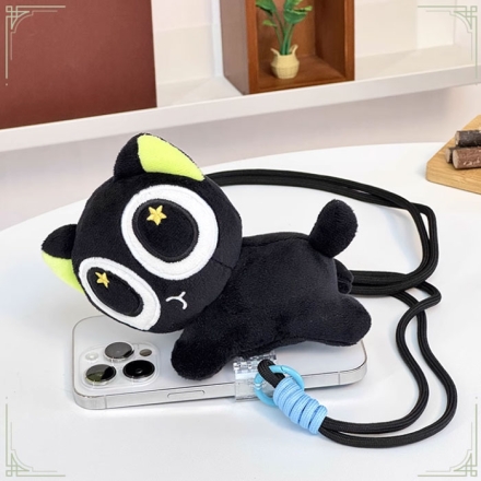 【周边】罗小黑战记 × 名创优品 罗小黑战记2大电影：毛绒手机背夹 背夹