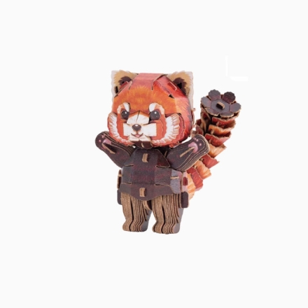 【周边】中国国家地理 × 梦巴格 萌仔茶话会系列：立体拼插纸模 小熊猫 纸模