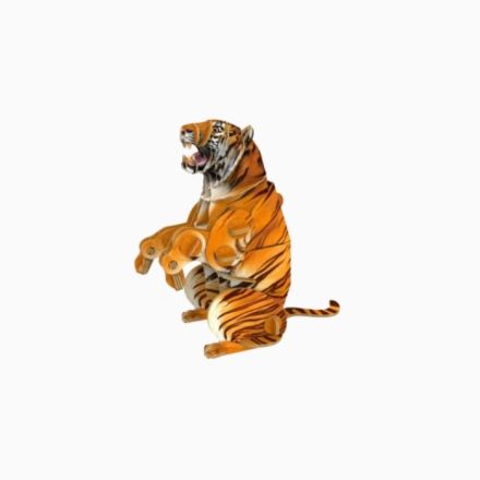 【周边】中国国家地理 × 梦巴格 为自然发声·动物系列：拼插模型 东北虎 纸模