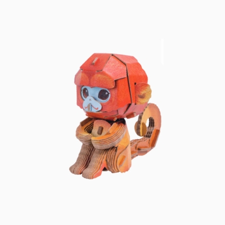 【周边】中国国家地理 × 梦巴格 萌仔茶话会系列：立体拼插纸模 川金丝猴 纸模