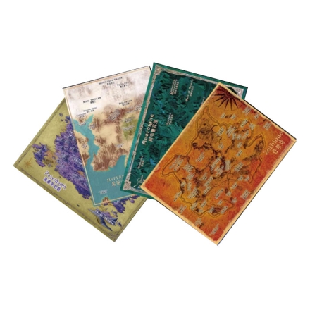 【周边】虚境奇谭（简体中文版）包装&赠品 四大陆仿古地图 海报