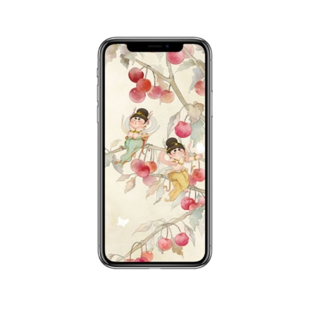 【周边】胖脸吉祥 · 敦煌境 · 飞天赐福系列：手机壁纸 樱有尽有 手机壁纸