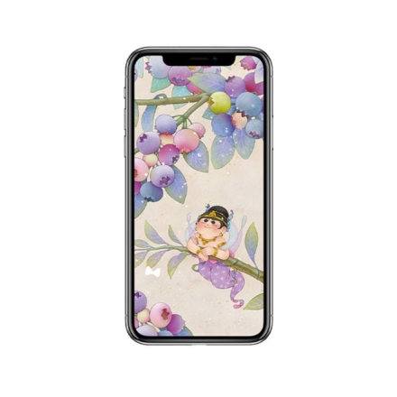 【周边】胖脸吉祥 · 敦煌境 · 飞天赐福系列：手机壁纸 喜上莓梢 手机壁纸