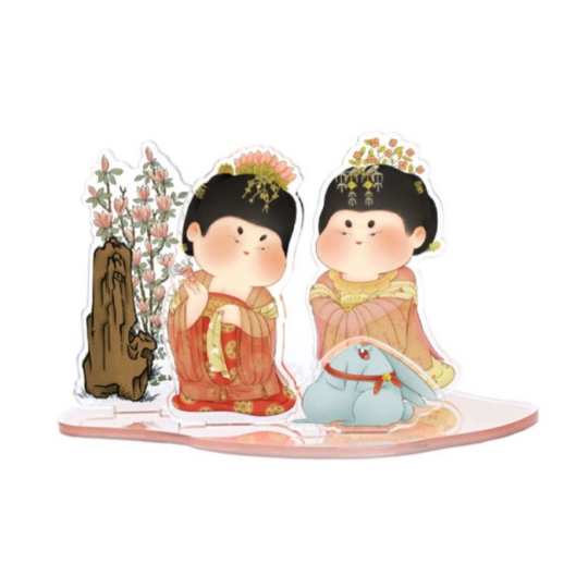【周边】胖脸吉祥 · 簪花仕女系列：立牌 簪花一起富 立牌