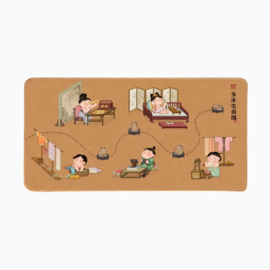 【周边】胖脸吉祥：鼠标垫 · 400mm款 休沐宅邸图 鼠标垫（400mm款）