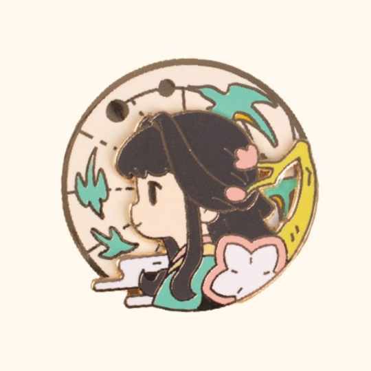 【周边】罗小黑战记 · 兰溪镇系列：金属旋转徽章 清凝款 徽章