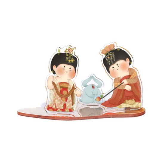 【周边】胖脸吉祥 · 簪花仕女系列：立牌 簪花一起吃 立牌