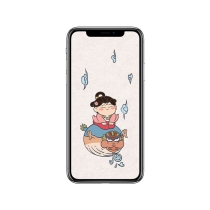 【周边】胖脸吉祥 · 萌兽系列：手机壁纸 胖脸龙 手机壁纸